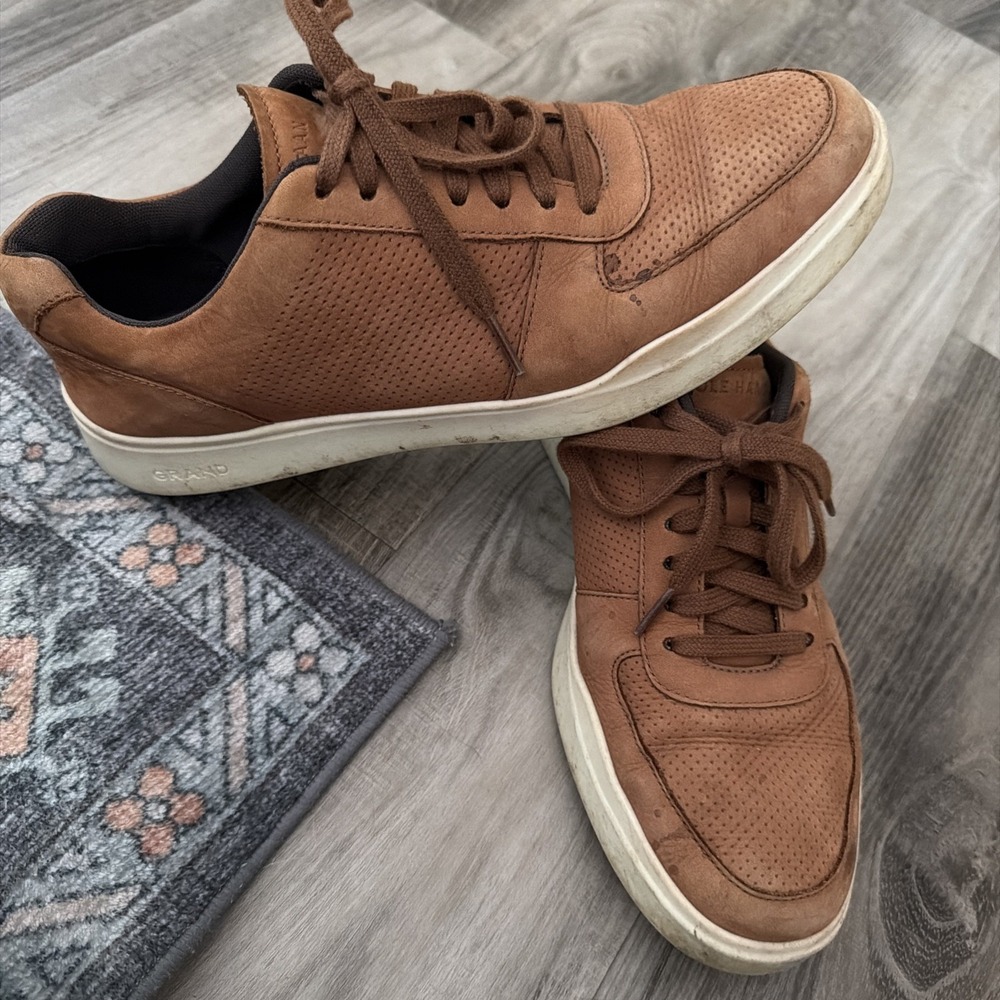 Cole Haan Mens Grand Crosscourt Daily Court Sneakers Size 9.5 Medium Brown